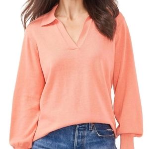 Vince Camuto Ladies Pullover Collared Lightweight Sweater